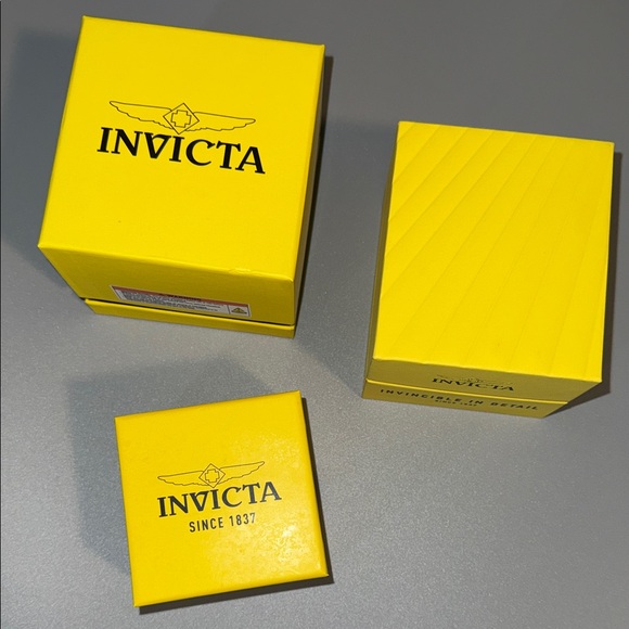 Invicta Empty Yellow Watch Box Set - Picture 5 of 5